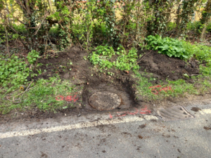 Excavatedmanholefromcctvdrainagesurveyessex